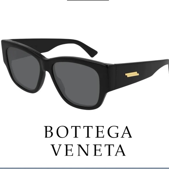 NEW BOTTEGA VENETA SUNGLASSES BOTTEGA VENETA BV1026S 001 BLACK GREY EYEWEAR - Picture 1 of 5